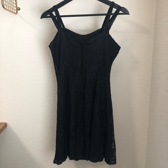 Vintage All That Jazz Black Foral Lace Dress Size Small (Vintage size 9/10) - Picture 4 of 15
